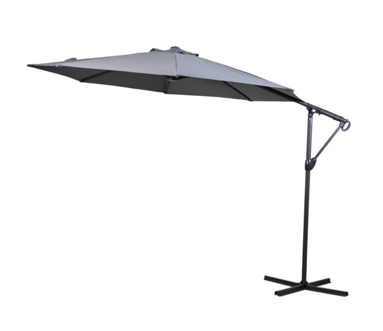 Vazzano Garden Cantilever Parasol, 3m Round, Grey