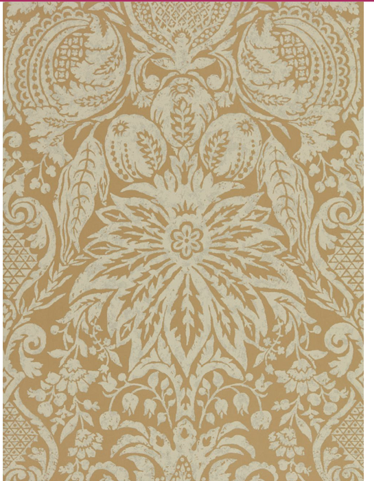 Zoffany Wallpaper - Darnley - Mitford Damask - Antique Gold