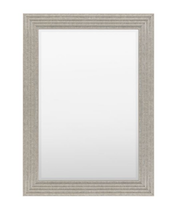 Whitechapel Rustic Silver Ridged Rectangular Mirror