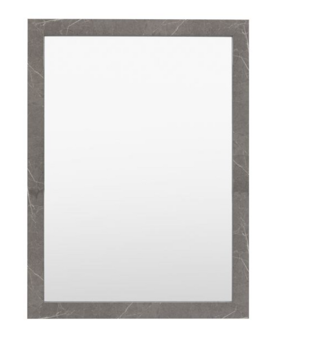 Romano Marble Design Wrapped Grey Rectangular Mirror