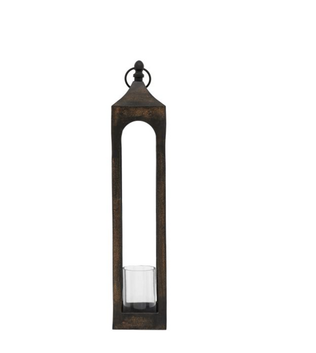 Antiqued Rust Cast Aluminium Lantern