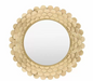 Windsor Gold Round Mirror with Scallop Cutouts 