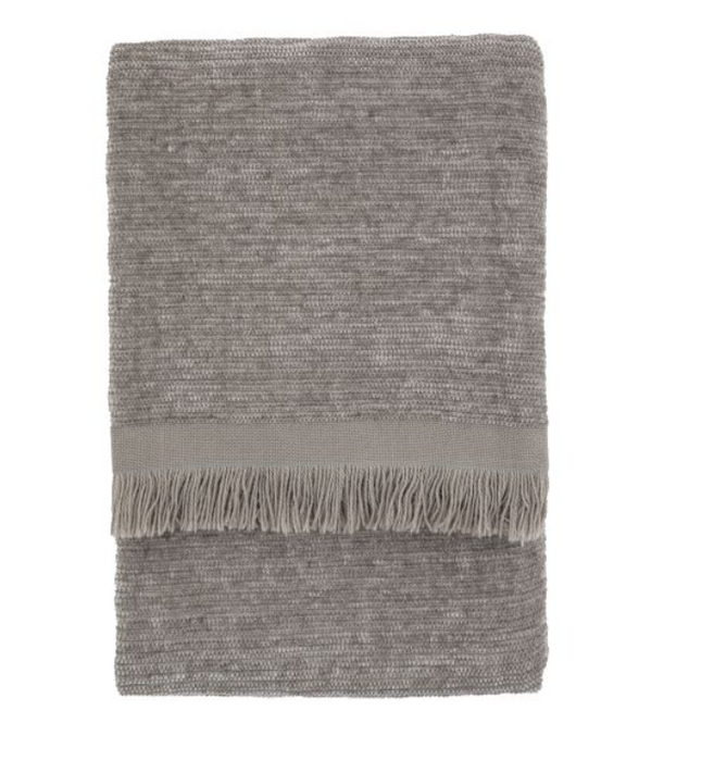 Willow Chenille Grey Throw