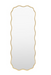 Sloane Quirky Wavy Edge Leaner Metal Mirror in Rustic Gold Finish