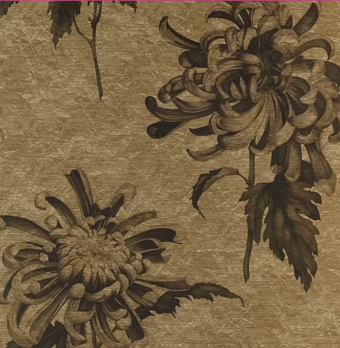 Zoffany Wallpaper - The Muse - Evelyn - Antique Gold / Olivine