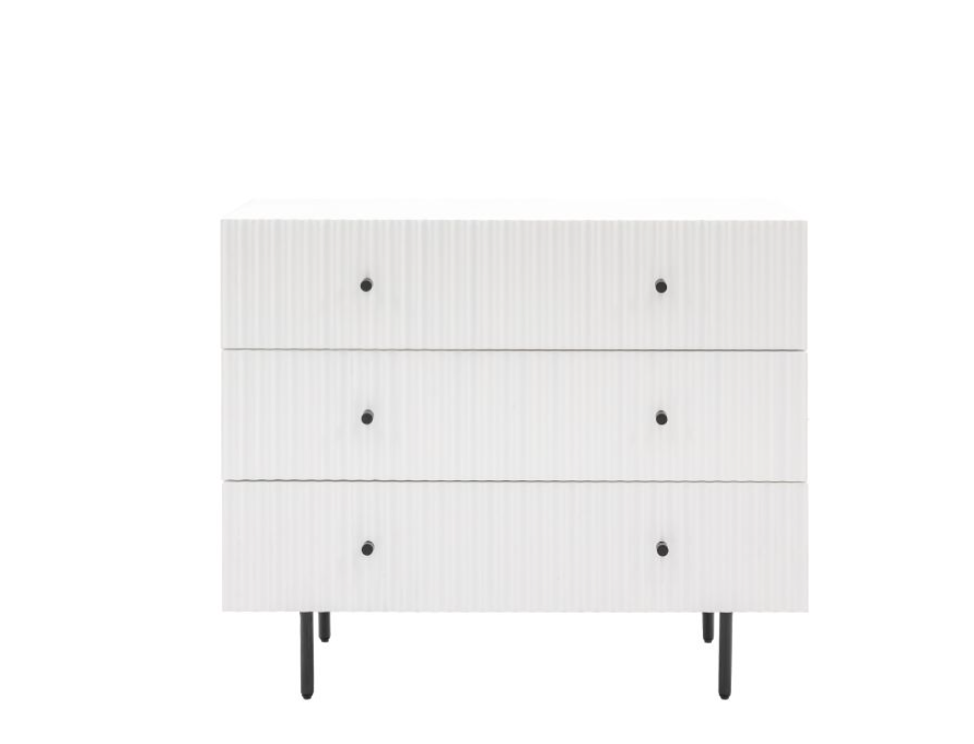 Buckhurst White Scalloped Chest of Drawers