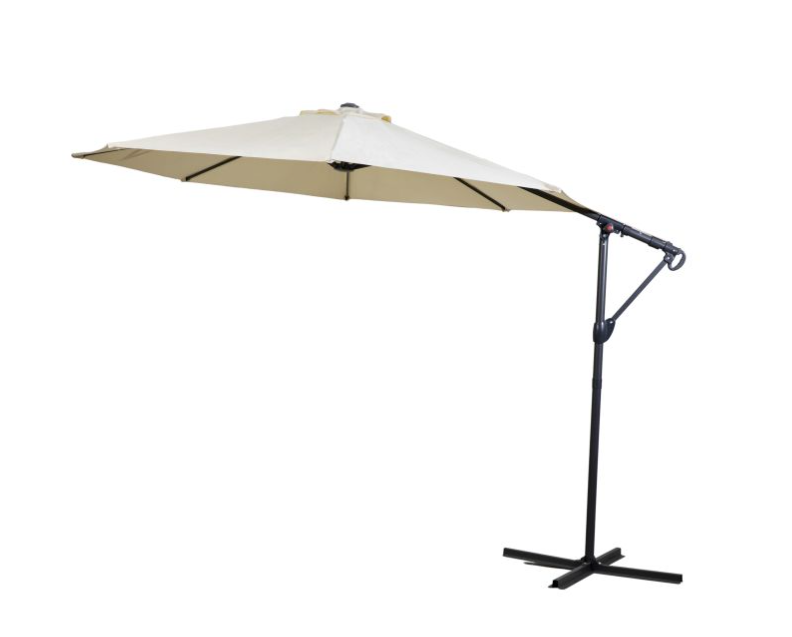 Vazzano Garden Cantilever Parasol, 3m Round, Cream