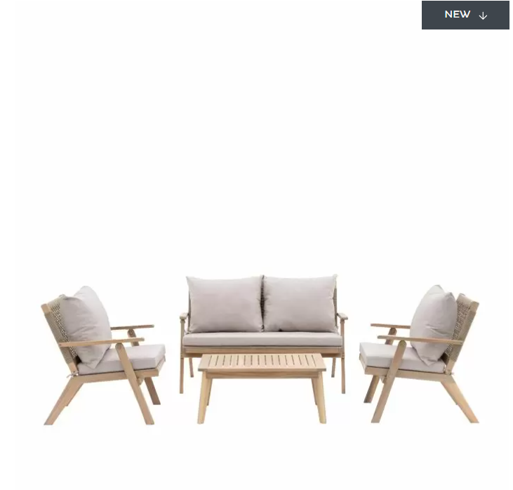 Claymore Outdoor Lounge Set with FSC Acacia Wood ( Due Back In 25/01/25 )