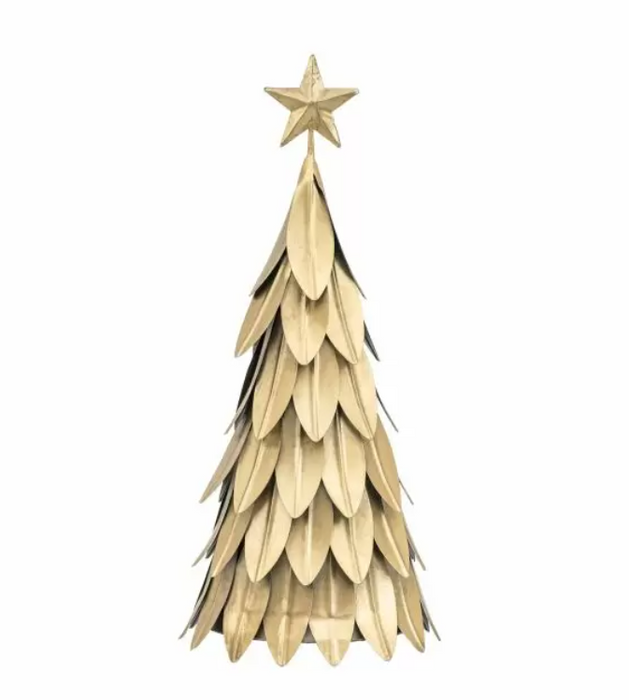 Handmade Antique Gold Christmas Tree Large