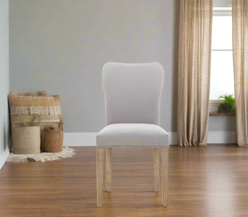 Houston Dining Chair Set in Light Grey with North American Pine Solids and Veneers