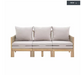 Paros Pull Out 3 Seater Sofa in Natural Acacia with Rope Woven Detailing