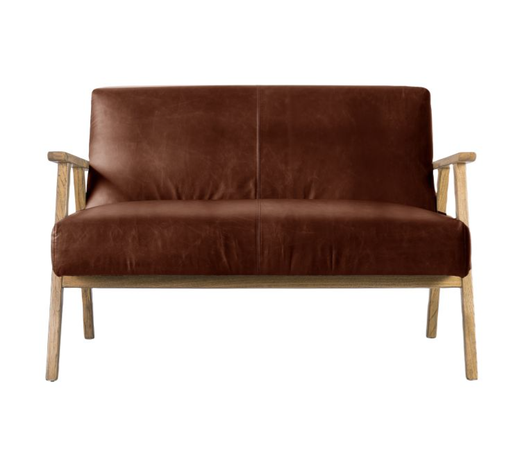 Missano 2-Seater Sofa in Vintage Brown Leather