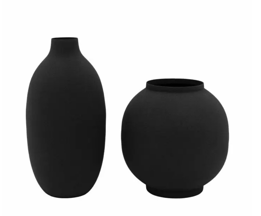 Zia Vase Black Assorted Set of 2