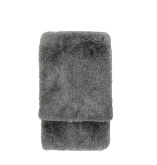 Roscose Faux Fur Throw Smoked Grey