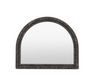 Pimlico Arch Semi-Circle Overmantel Black Mirror with 3D Wooden Etching