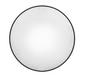 Yardley Convex Mirror with Sleek Black Frame