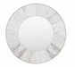 Hackney Industrial-Modern Round Mirror with Whitewashed Wooden Frame