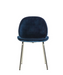 Sloan Dining Chair in Petrol Blue Velvet & Chrome