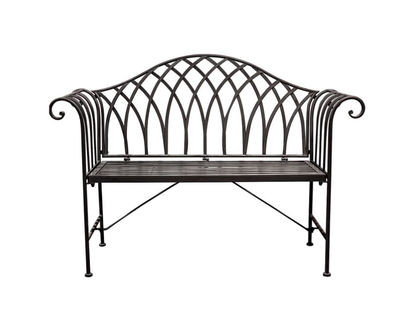 Donnington Outdoor Metal Bench, Black ( Due Back In 28/01/25 )