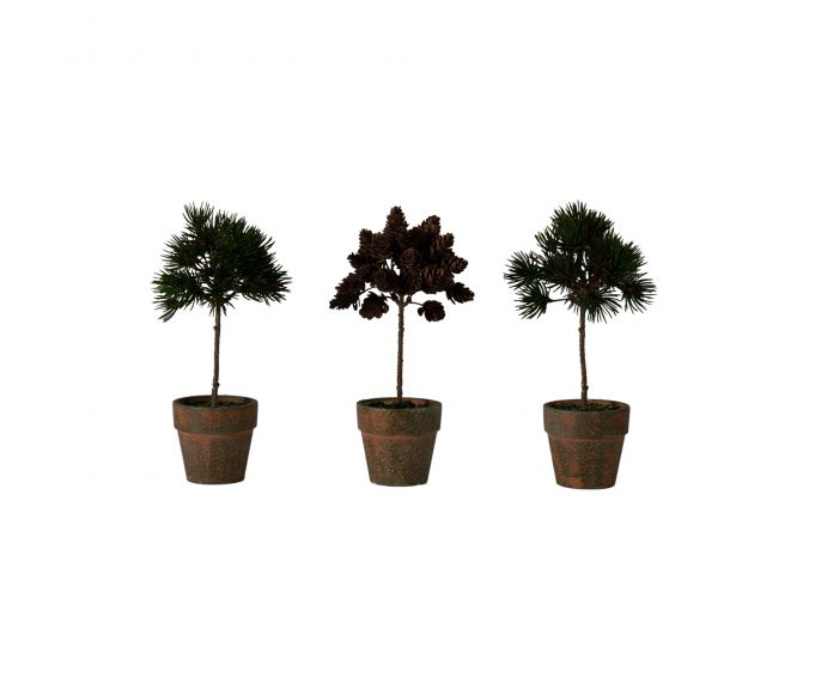 Artificial Potted Pine Cone Trees