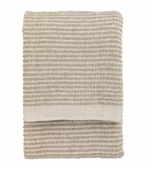 Side Fringe Throw Cream