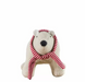 Peter Polar Bear Doorstop Cream/Red