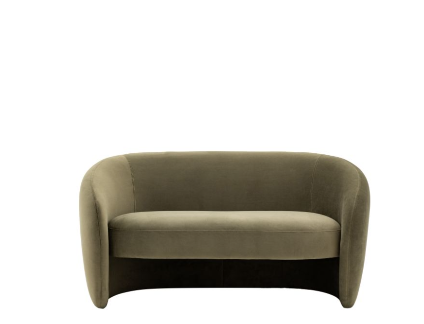 Florence 2 Seater Sofa in Moss Green Fabric