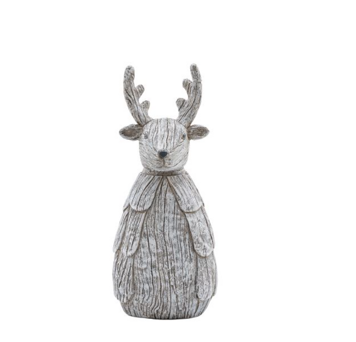 Rustic Grey Polyresin Reindeer Small