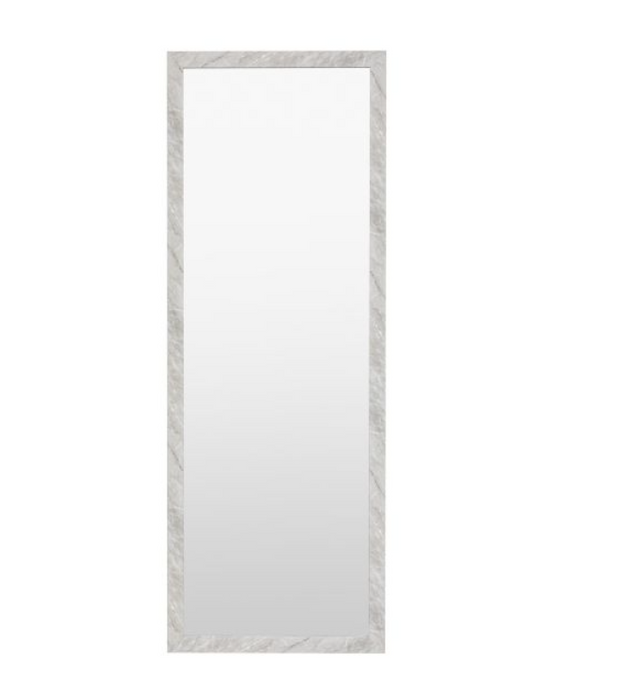 Romano Marble Design Wrapped Grey Leaner Mirror Large