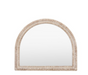 Pimlico Arch Overmantle Semi-Circle Whitewash Mirror with 3D Wooden Etching