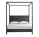 Boho 4 Poster Mango Wood Bed  Black Super King