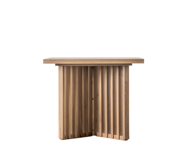 Hirataka Dining Table, Slatted Natural Oak, Square