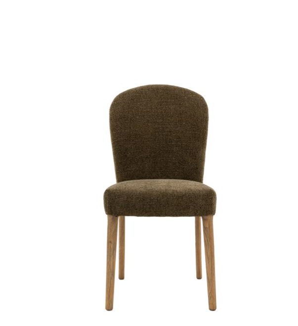 Thorton Dining Chairs in Moss Green Fabric (Set of Two)