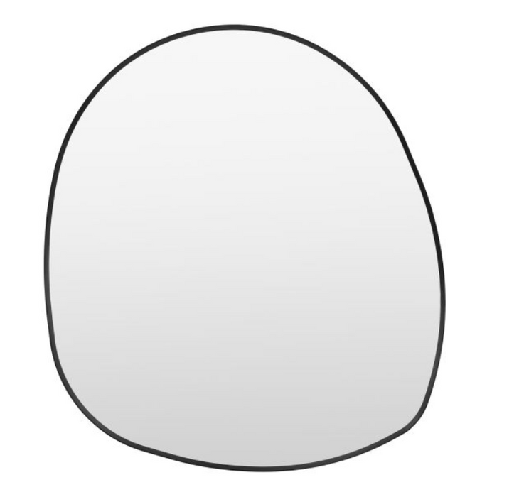 HolworthPebble-Shaped Black Frame Mirror