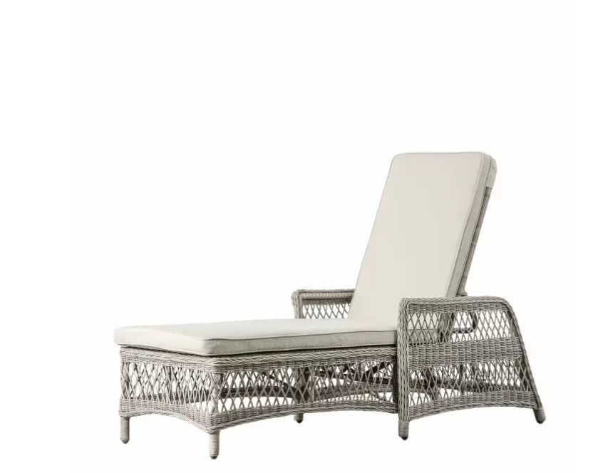 Menton Rattan Country Lounger, Stone ( Due back In 22/01/25 )