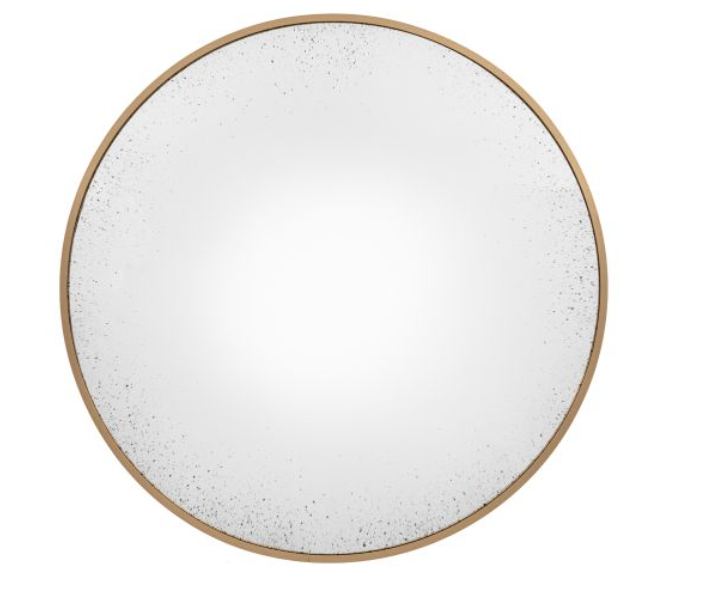 Yardley Convex Mirror with Sleek Bronze Frame