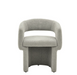 Sloane Curved Back Contemporary Dining Chair in Grey Boucle