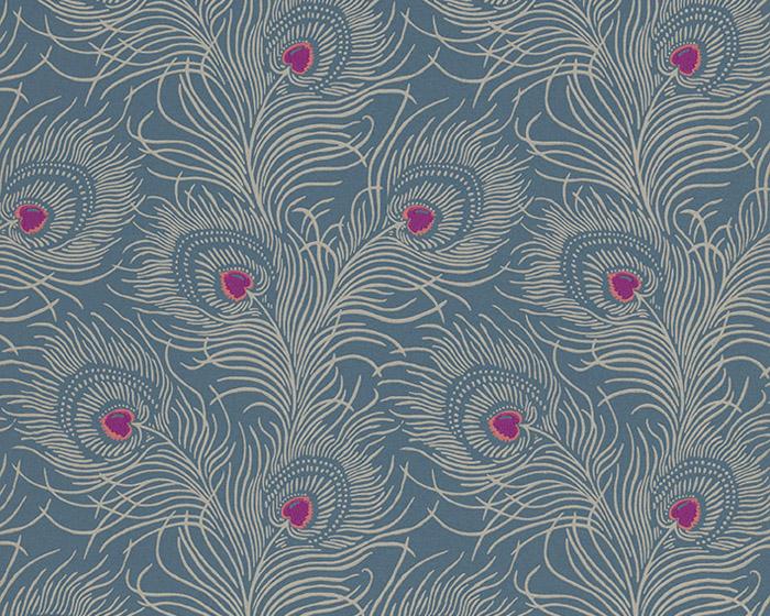 Little Greene Wallpaper - Carlton House Terrace  Blue Plume