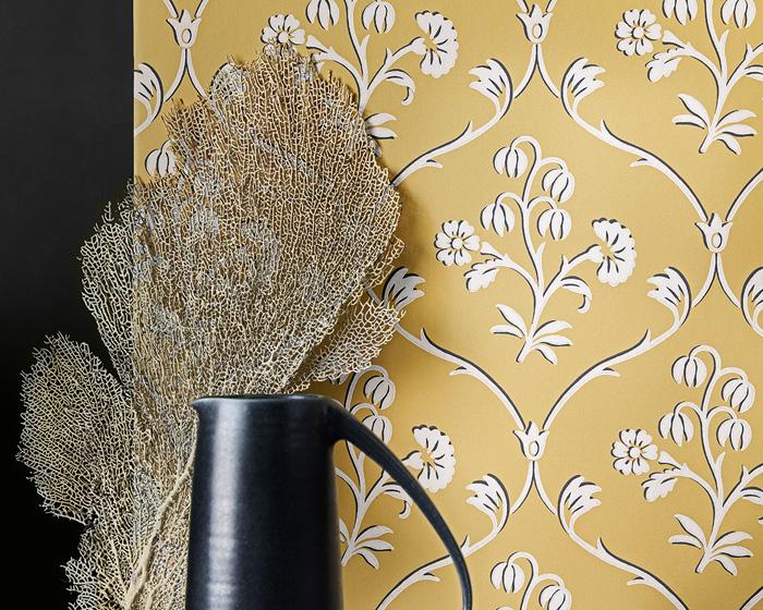 Little Greene Wallpaper - Cranford Cherry Gold