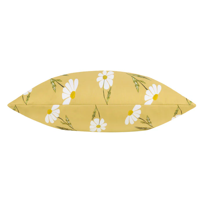 Waterproof Outdoor Cushion, Daisies Floral Reversible Design, Pink, Yellow