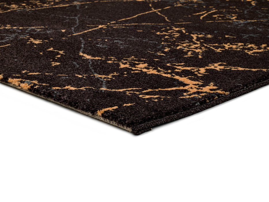 Modern Luury Black & Gold Indoor Floor Living Room Rug