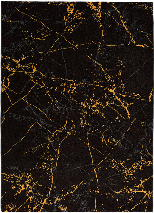 Modern Luury Black & Gold Indoor Floor Living Room Rug