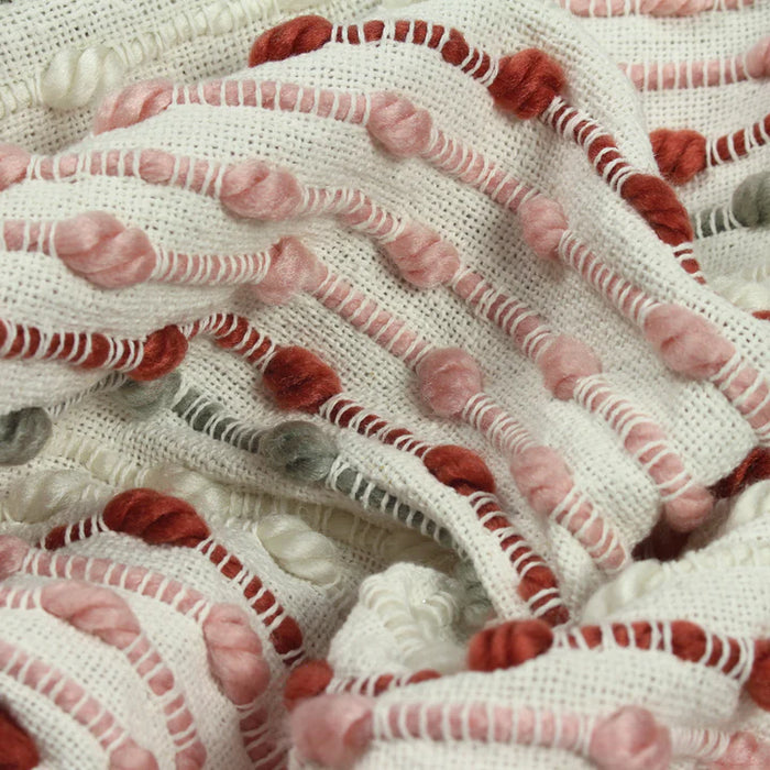 Dhadit Stripe Throw, Stripe, Blush