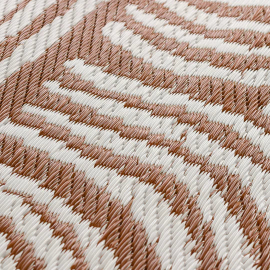 Dunes Outdoor Recycled Rug, Textured Design, Brick