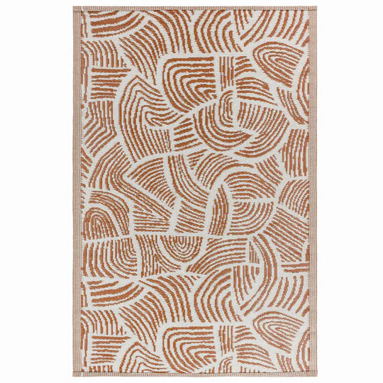 Dunes Outdoor Recycled Rug, Textured Design, Brick