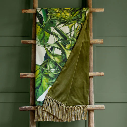 Easton Printed Throw, Floral, Green, Fern