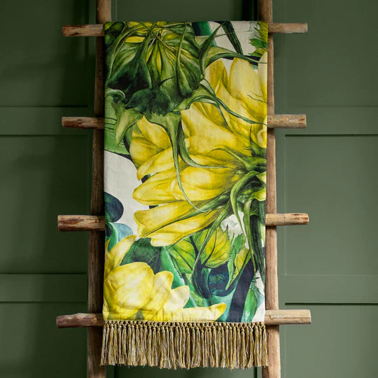 Easton Printed Throw, Floral, Green, Fern