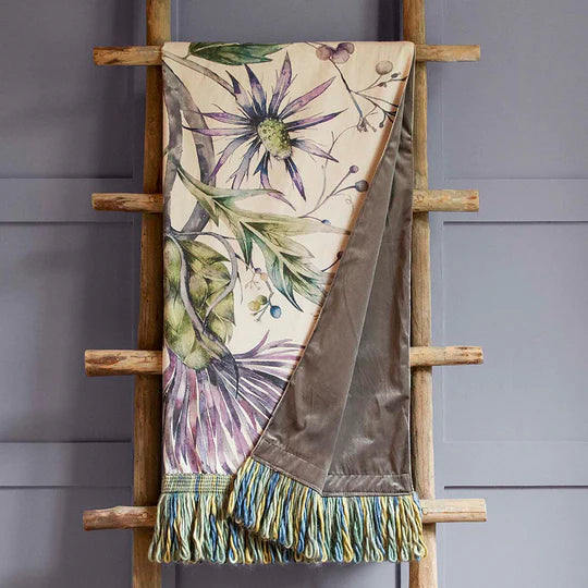 Elysium Printed Throw, Botanical, Purple, Violet