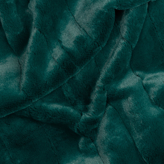 Empress Emerald Green Faux Fur Throw, Plain ( 2 Sizes )