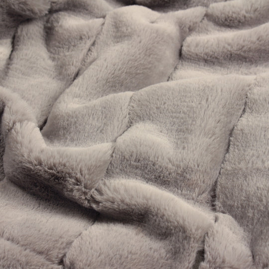 Empress Faux Fur Throw, Plain, Grey( 2 Sizes )